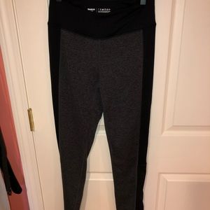 Gray and black leggings